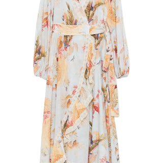 Frill midi dress