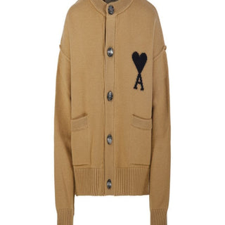 Ami Alexandre Mattiussi Brown Wool cardigan
