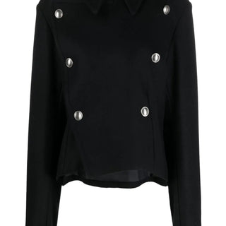 Detachable-hood military jacket