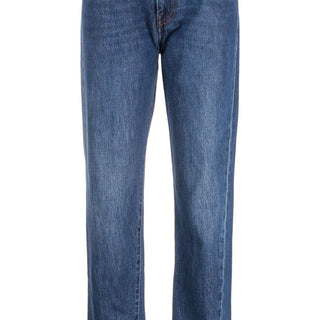 Cropped straight-leg jeans