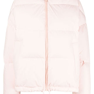 Down jacket with drawstring