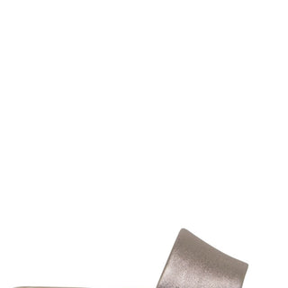 Square-toe leather flat sandals