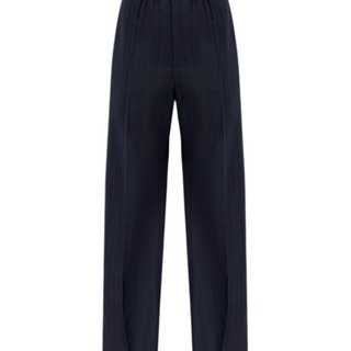 Navy blue striped pattern pants