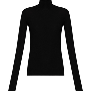 Black turtleneck wool sweater