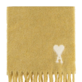 Ami Alexandre Mattiussi Yellow Wool scarf