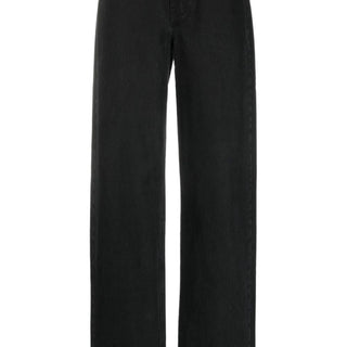 Dark-wash wide-leg jeans