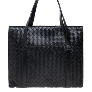 Black leather briefcase