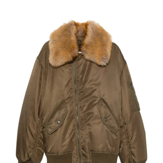 Shearling bomber jacket