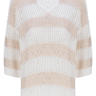 Cotton-blend knit jumper