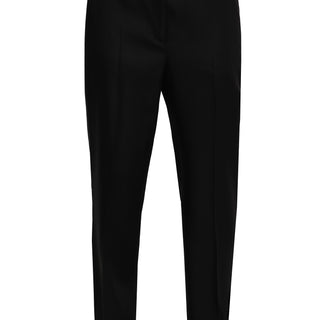 Low-waist satin trousers