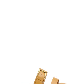 Yellow Cow Leather Buckle Sandals