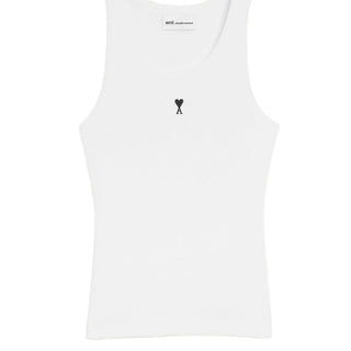 White Cotton Ami De Coeur Tanktop