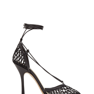 Stretch lace-up sandal
