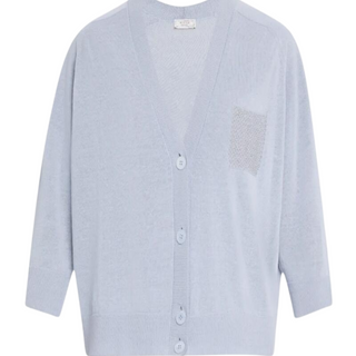 Peserico Chain-Embellished Knit Cardigan