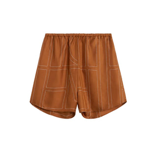 Monogram silk pj shorts