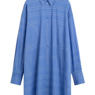 Long summer shirt cobalt