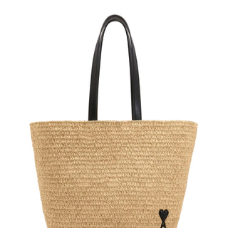 Natural Rafia Ami De Coeur Tote Bag