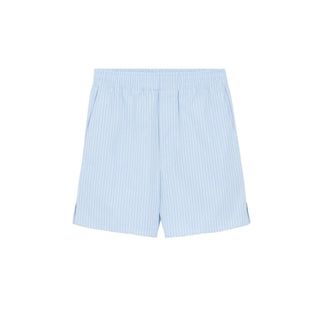 Blue Cotton Elasticated Shorts