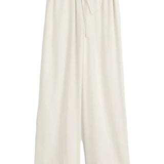 Piped silk trousers