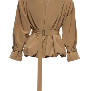 Draped collar jacket