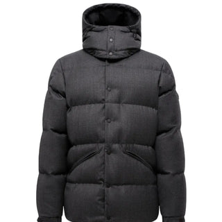 Eawy Hooded Wool Short Down Jacket