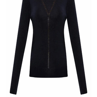 Black silk jumper