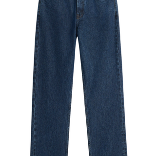 Low straight denim indigo