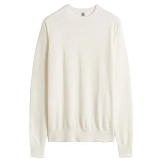 Fine crew knit ecru