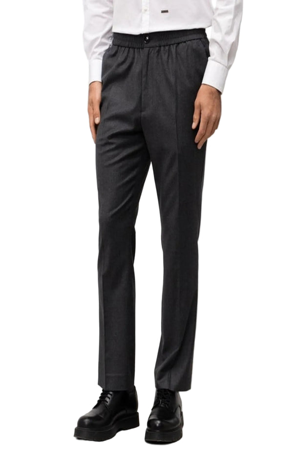 Load image into Gallery viewer, Ami Paris Elasticated Waist Trousers Black