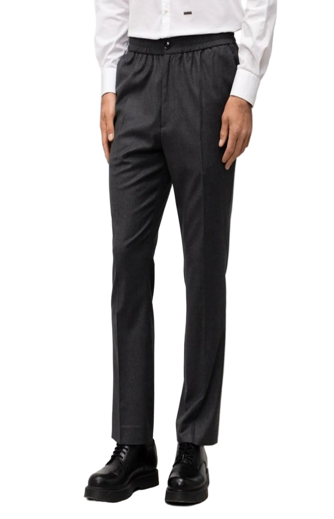 Cargar imagen en el visor de la galería, Ami Paris Elasticated Waist Trousers Black