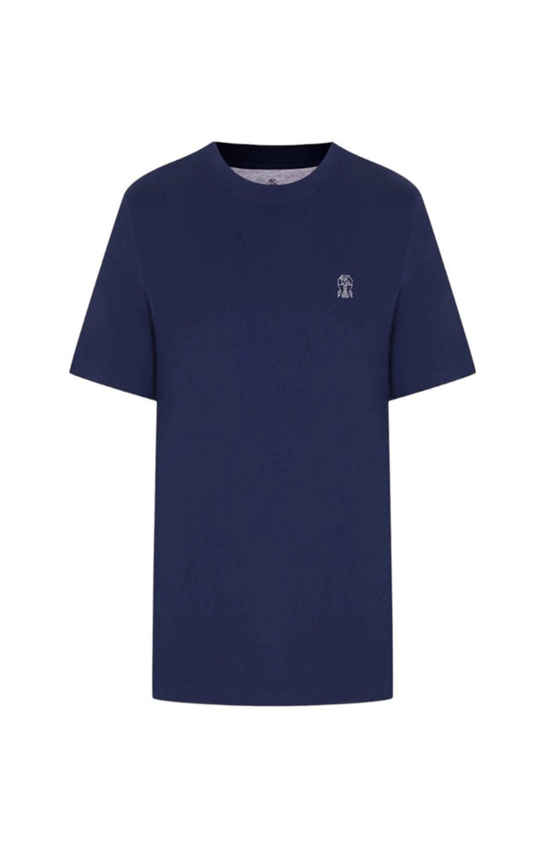 Load image into Gallery viewer, Brunello Cucinelli Cotton T-shirt with Logo Print