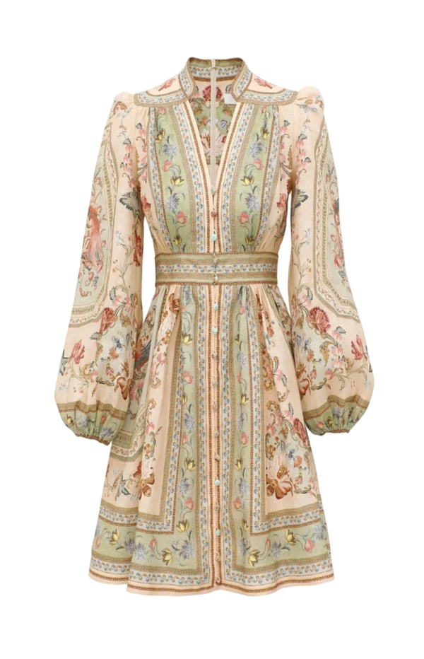 Load image into Gallery viewer, Roselight Plunge Mini Dress