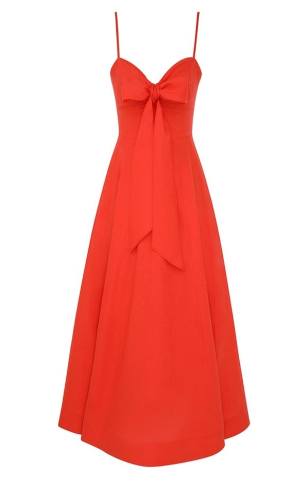 Load image into Gallery viewer, Crush Tie Front Midi Dress
