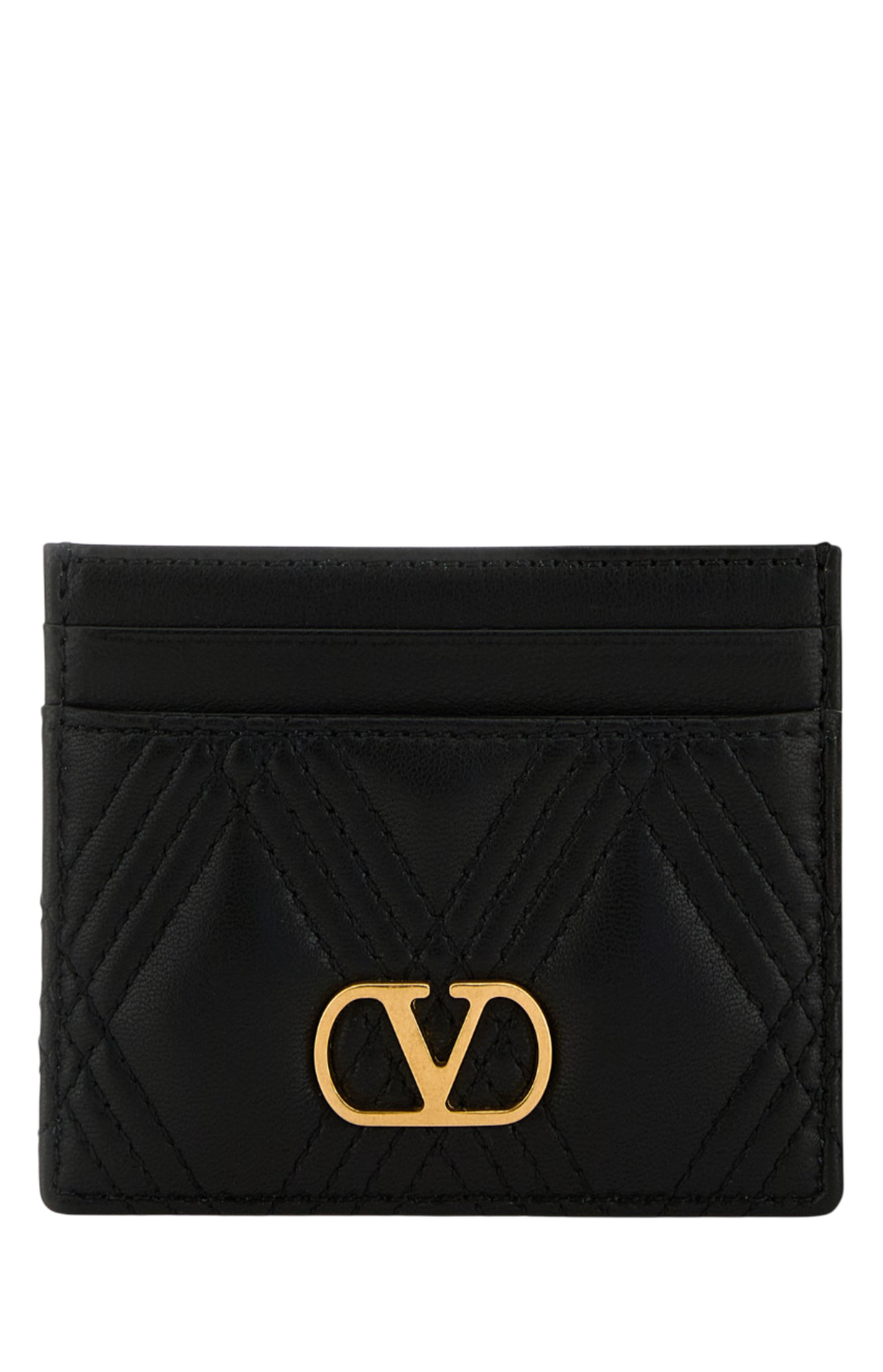 Cargar imagen en el visor de la galería, Black nappa leather Quiltie 67 card holder