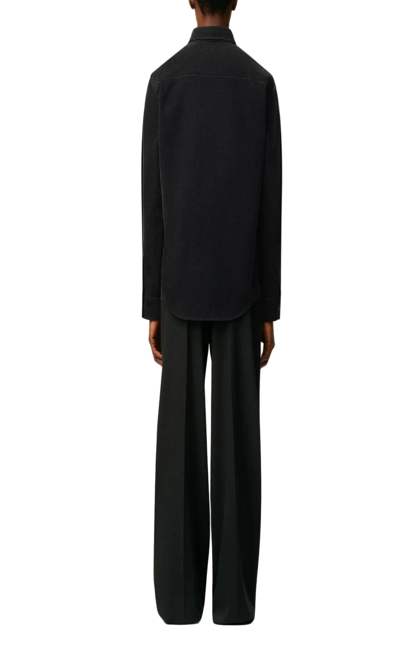 Load image into Gallery viewer, Black Cotton Button Down Ami De Coeur Shirt