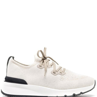 Perforated-detail low-top sneakers