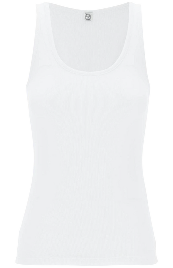 Load image into Gallery viewer, White ribbed tank top