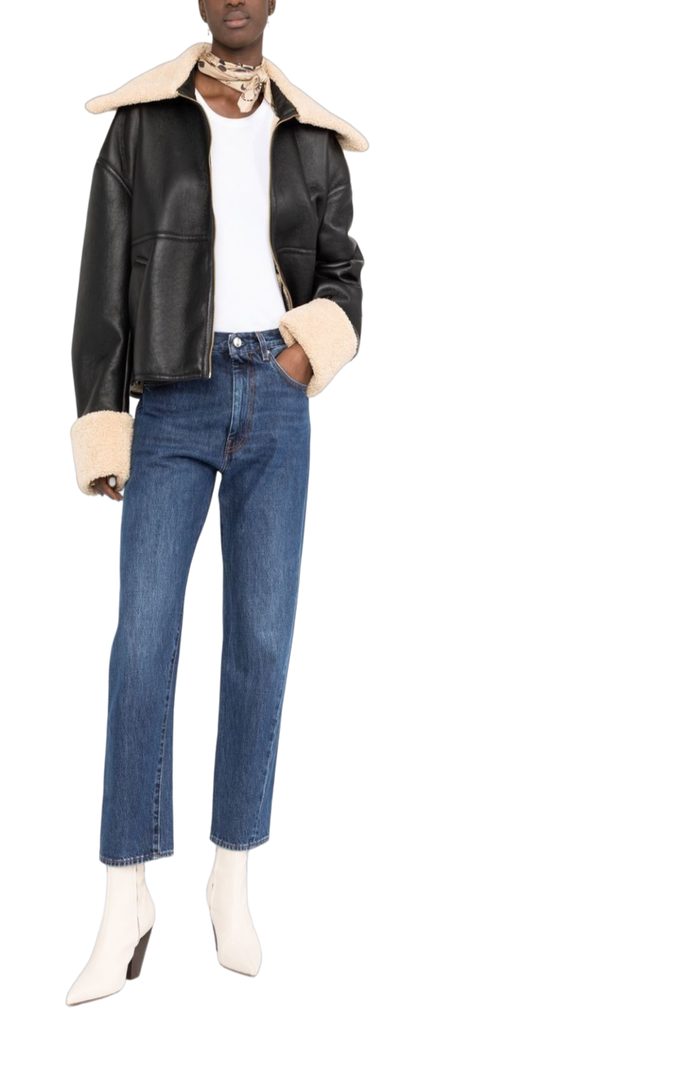 Cargar imagen en el visor de la galería, Cropped straight-leg jeans