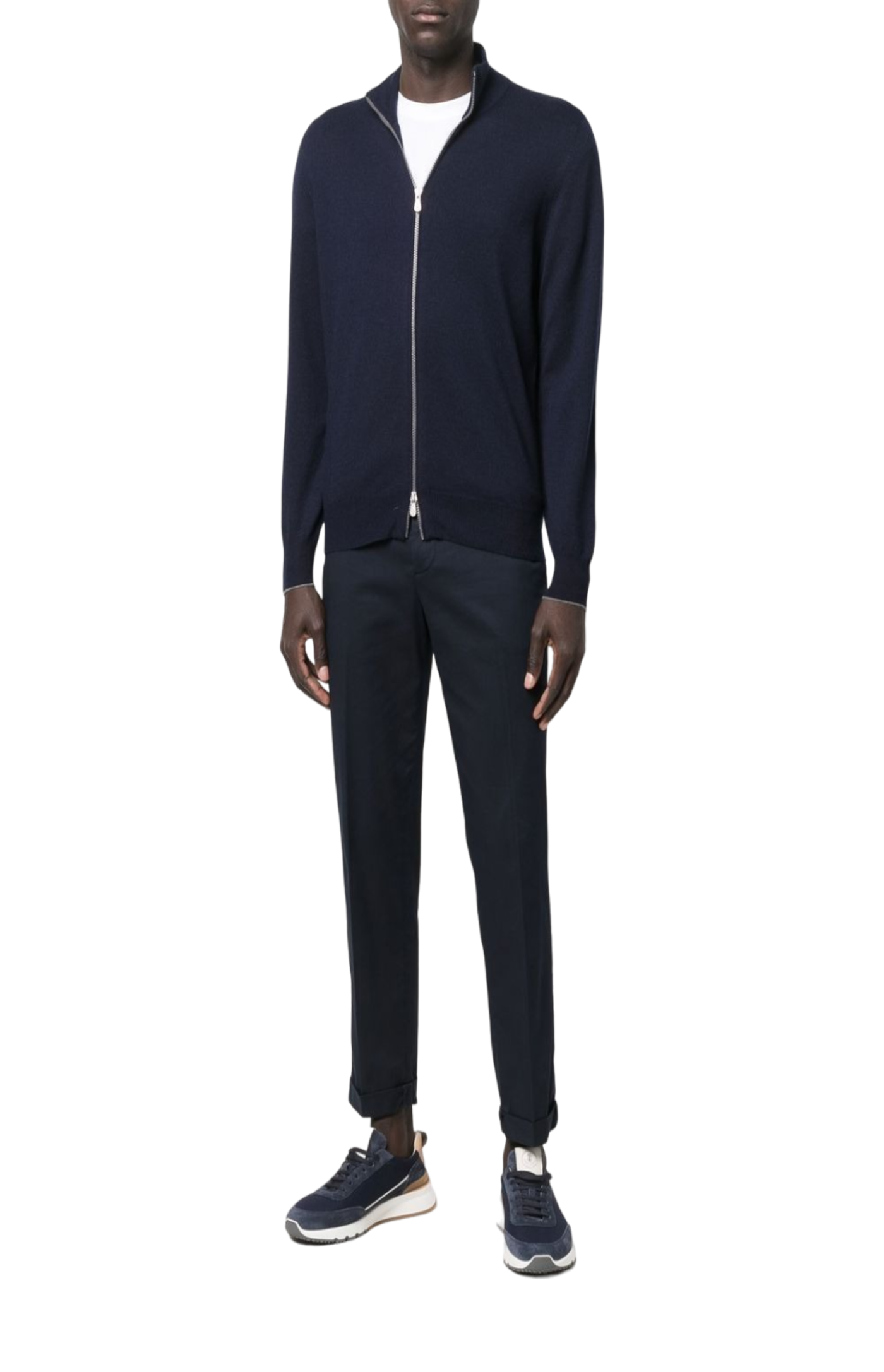 Cargar imagen en el visor de la galería, Zip-up cashmere cardigan