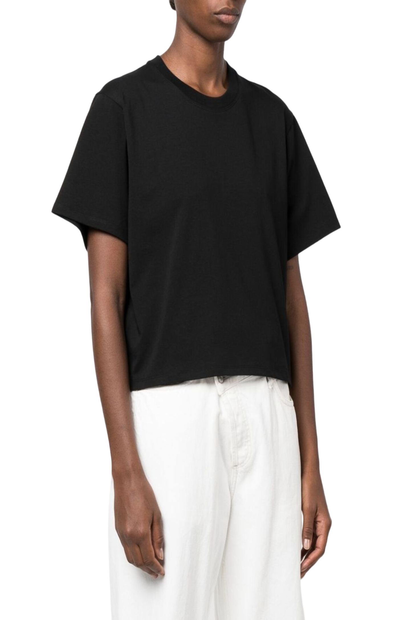Cargar imagen en el visor de la galería, Crew-neck straight-hem T-shirt