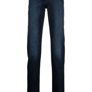 Straight-leg denim jeans