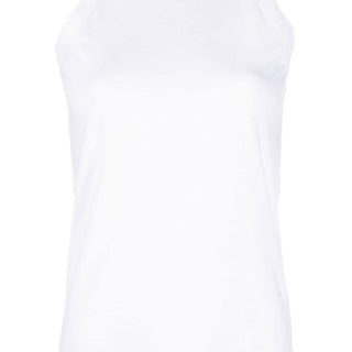 Round-neck cotton tank top