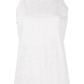 Round-neck cotton tank top