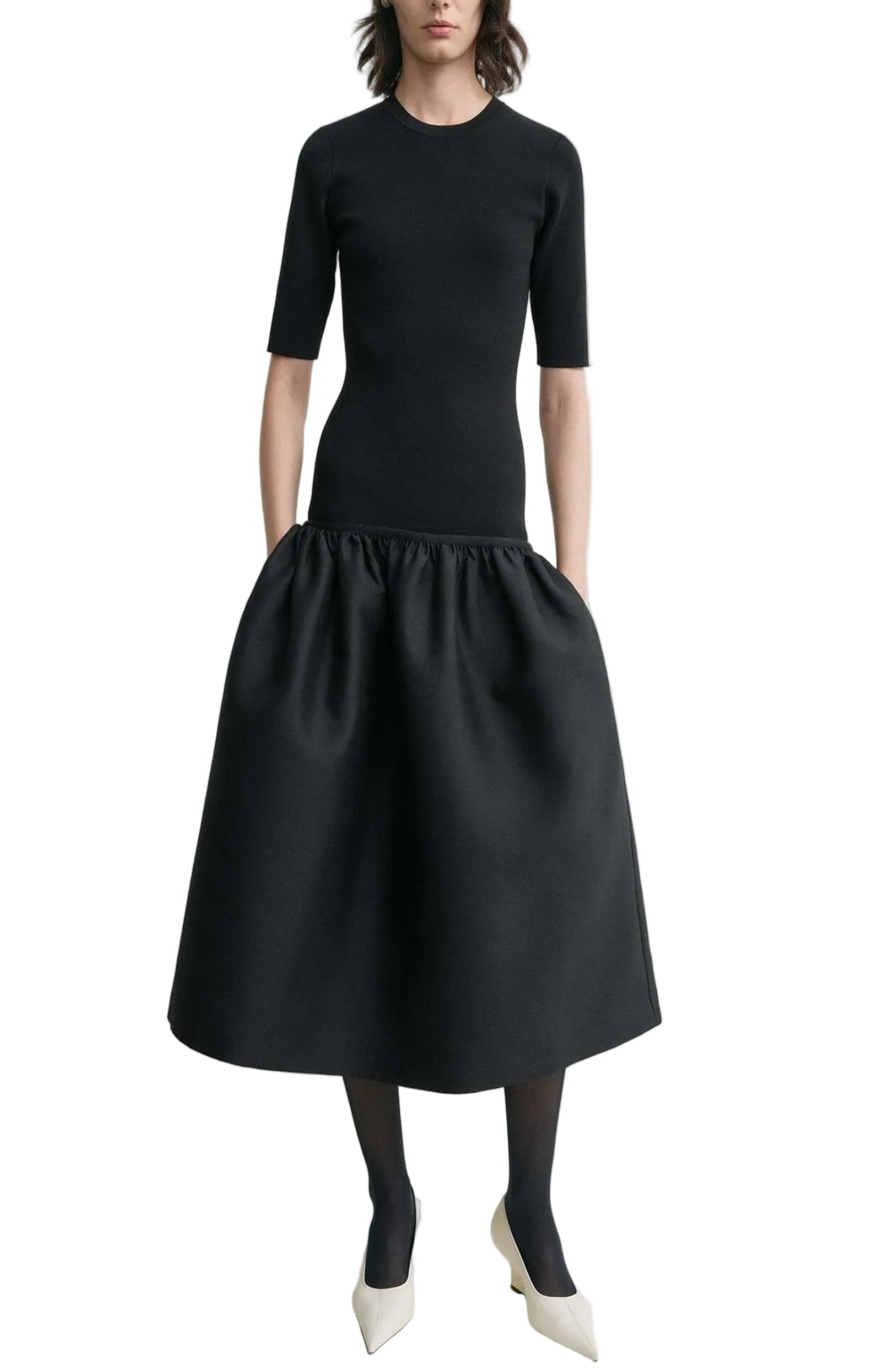 Cargar imagen en el visor de la galería, Twinflower tee dress black