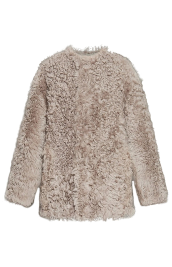 Load image into Gallery viewer, Ami Alexandre Mattiussi Grey Shearling coat