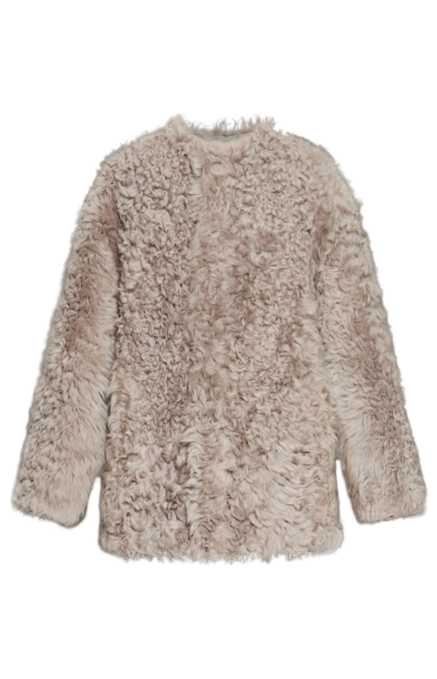 Cargar imagen en el visor de la galería, Ami Alexandre Mattiussi Grey Shearling coat