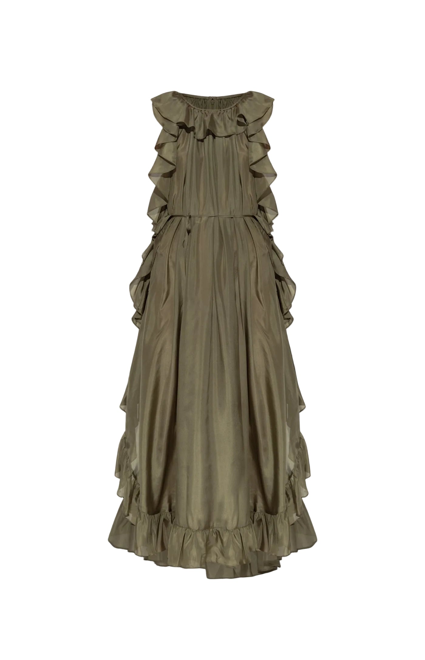 Load image into Gallery viewer, Green silk dress