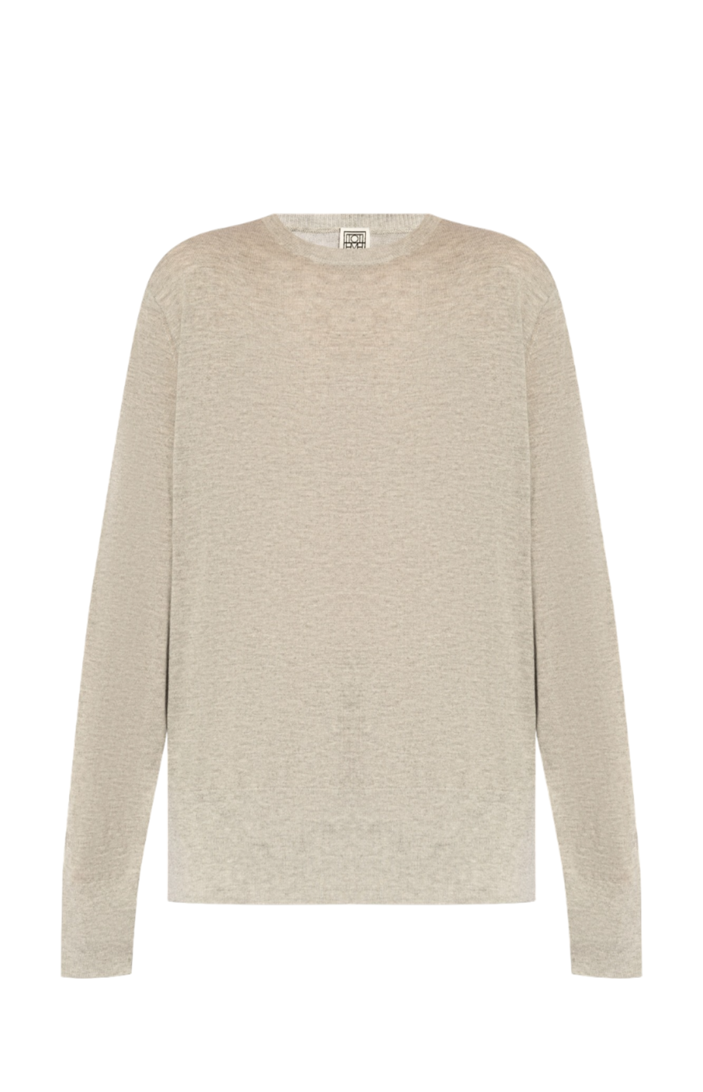 Cargar imagen en el visor de la galería, Crew-neck silk-blend knit grey