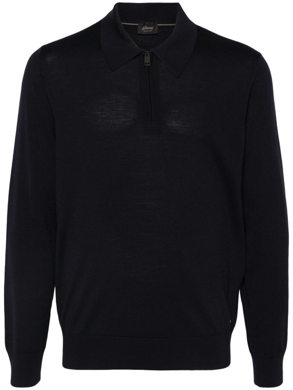 Load image into Gallery viewer, Brioni zip-fastening wool polo shirt