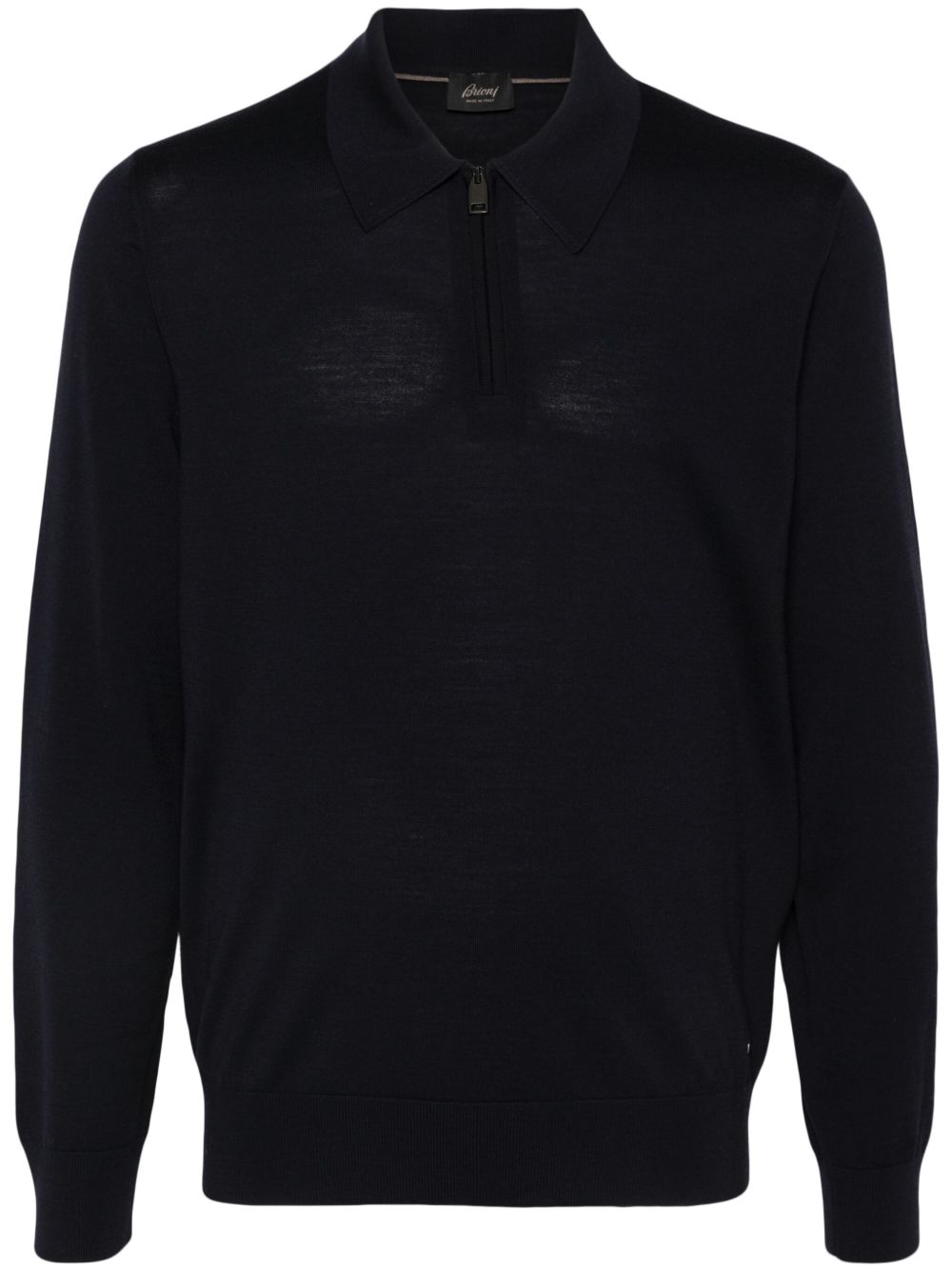 Cargar imagen en el visor de la galería, Brioni zip-fastening wool polo shirt